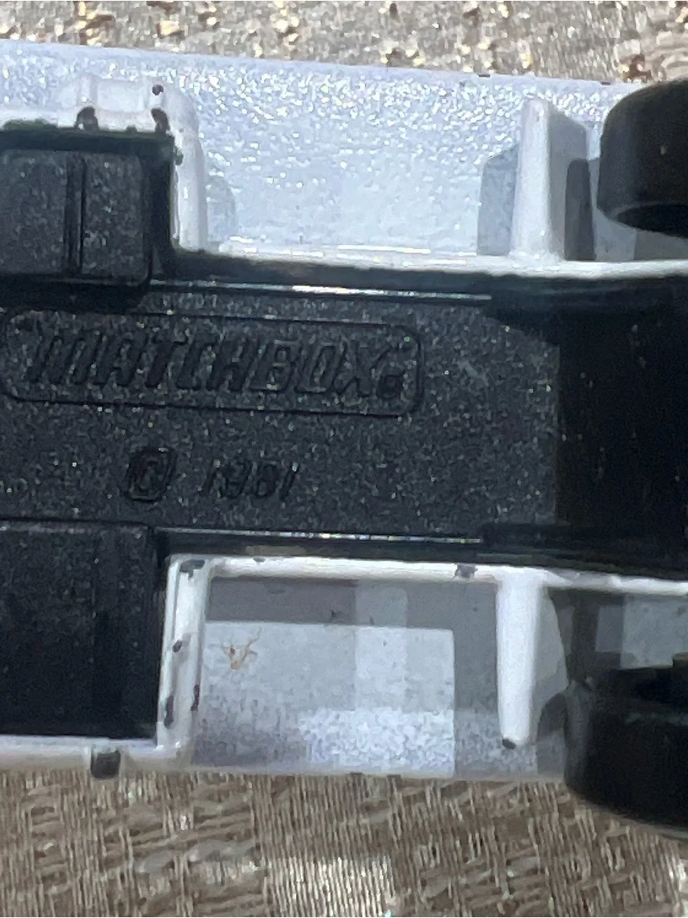 Vintage Matchbox 1981 White Volvo Flatbed Truck in used condition